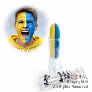 MAQUILLAJE ARTISTICO LABIAL DUO AZUL Y AMARILLO (BLISTER X 1 UNID DE 12GR) (PACK X 3 BLISTERS)